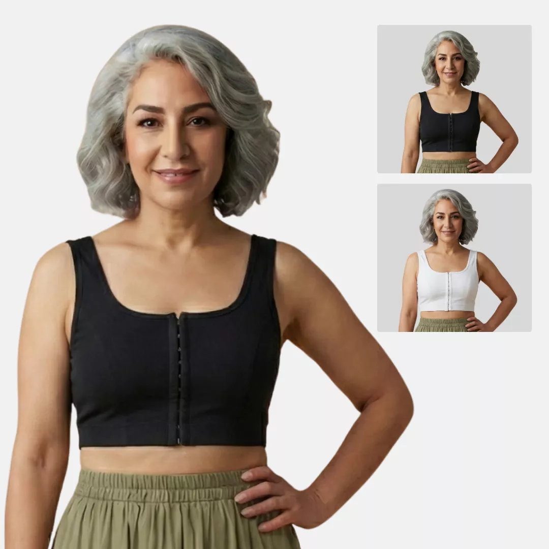 Front Hook Bra | Non-Padded | Non-Wired | Full Coverage | U-Back | Pack of 2 - Image 14