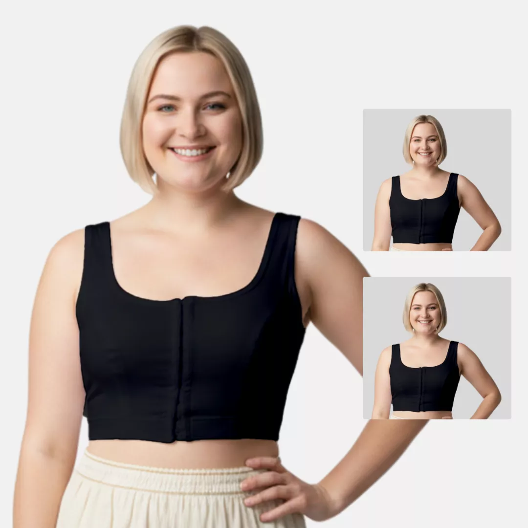 Plus Size Front Hook Bra | Non-Padded | Non-Wired | Full Coverage | U-Back | Pack Of 2