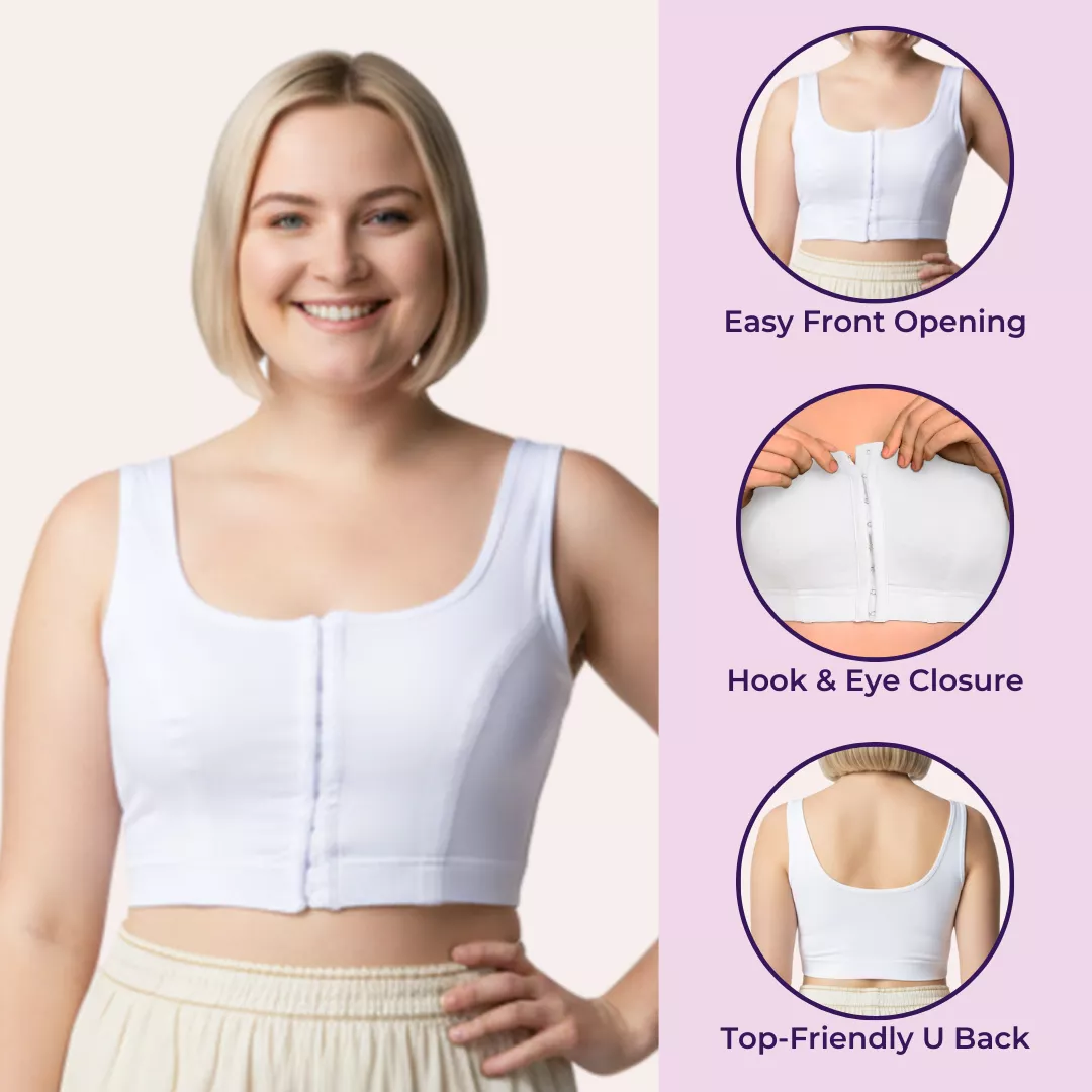 Plus Size Front Hook Bra | Non-Padded | Non-Wired | Full Coverage | U-Back | Pack Of 2 - Image 2