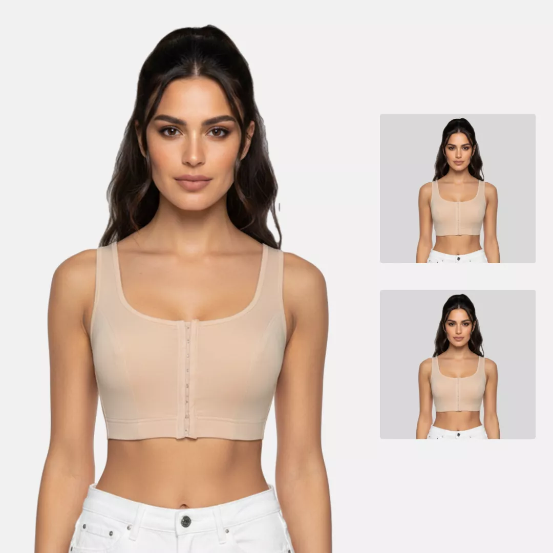 Front Hook Bra For Women | Non-Padded | Non-Wired | Full Coverage | U-Back | Pack Of 2 - Image 11