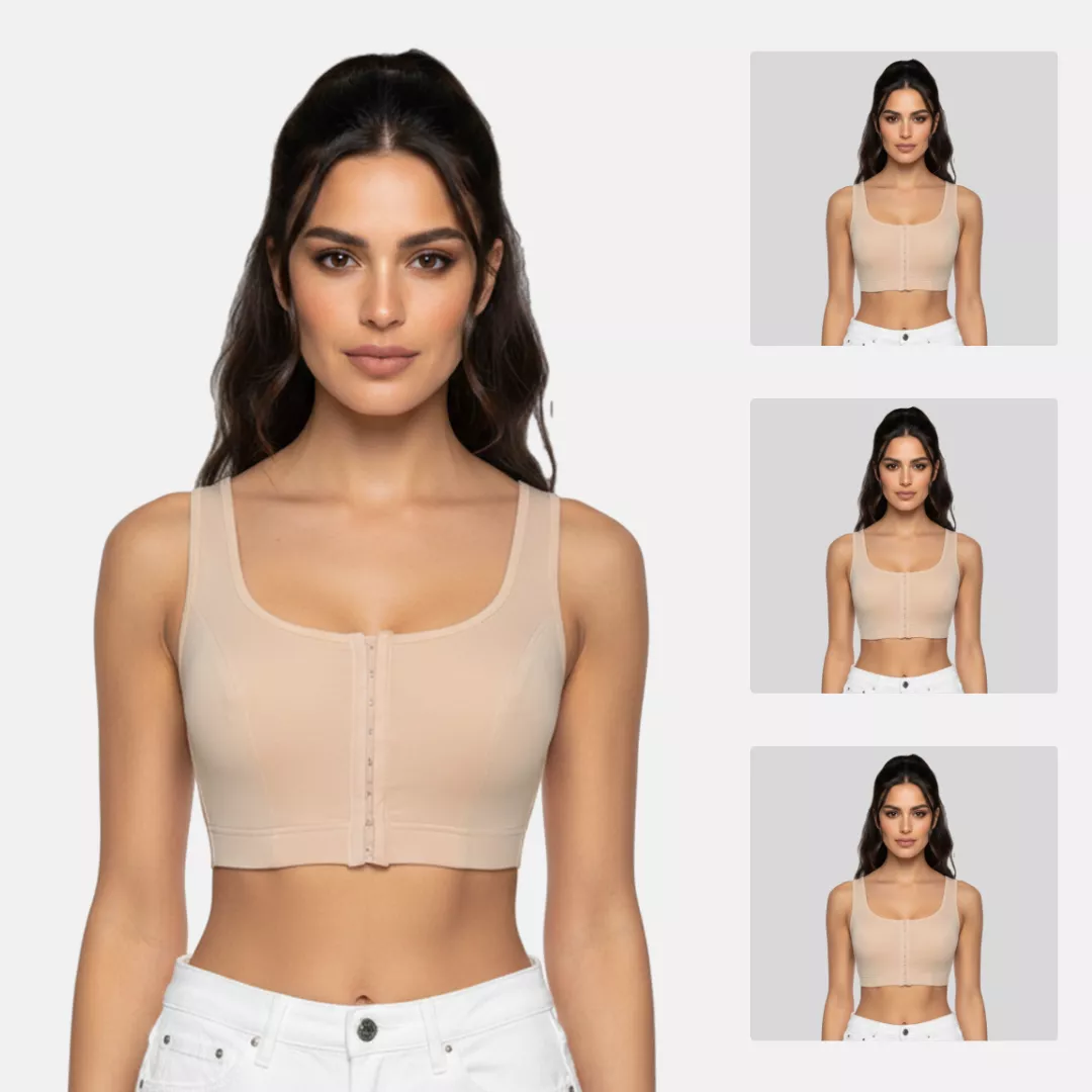 Front Hook Bra For Women | Non-Padded | Non-Wired | Full Coverage | U-Back | Pack Of 3 - Image 10