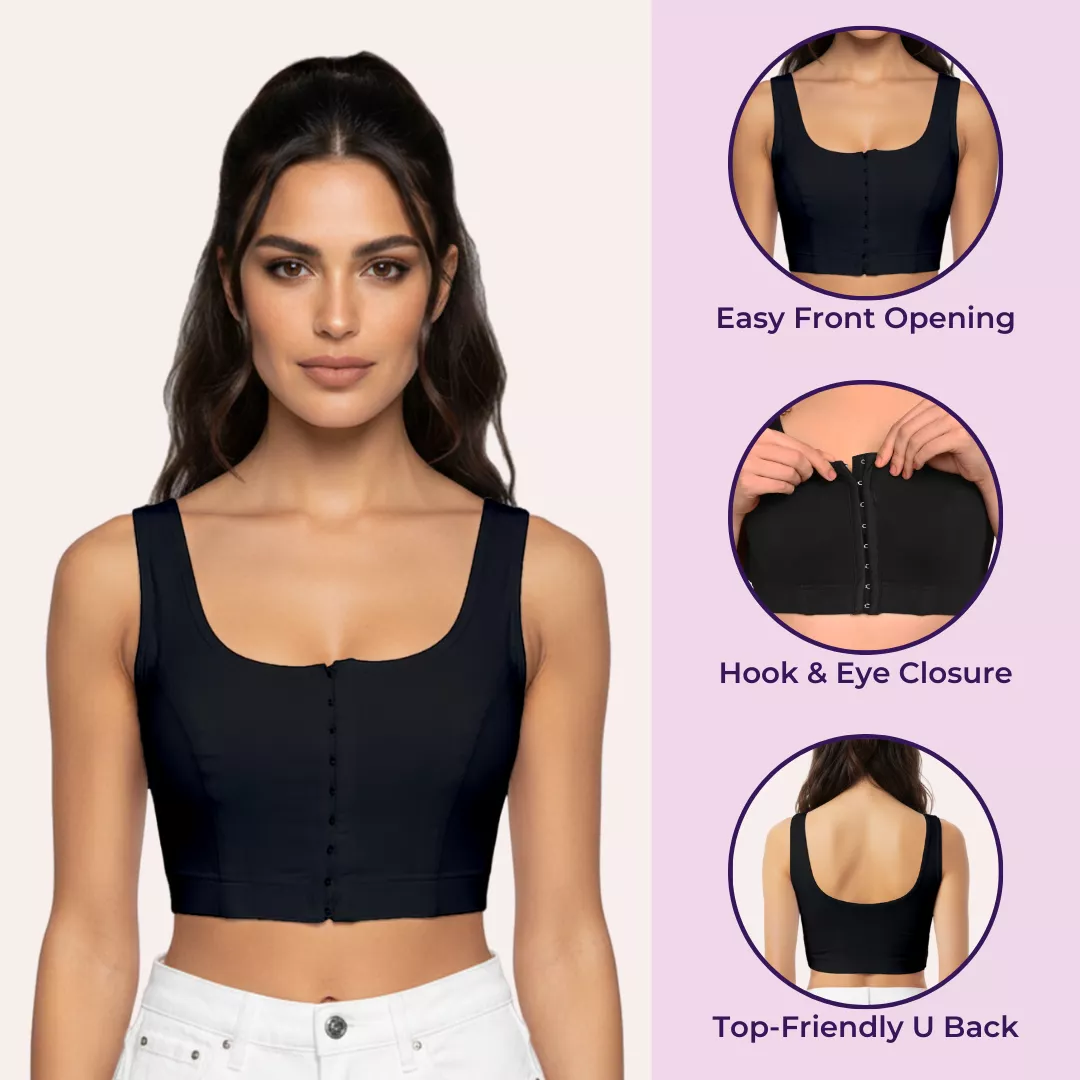 Front Hook Bra For Women | Non-Padded | Non-Wired | Full Coverage | U-Back | Pack Of 3 - Image 2