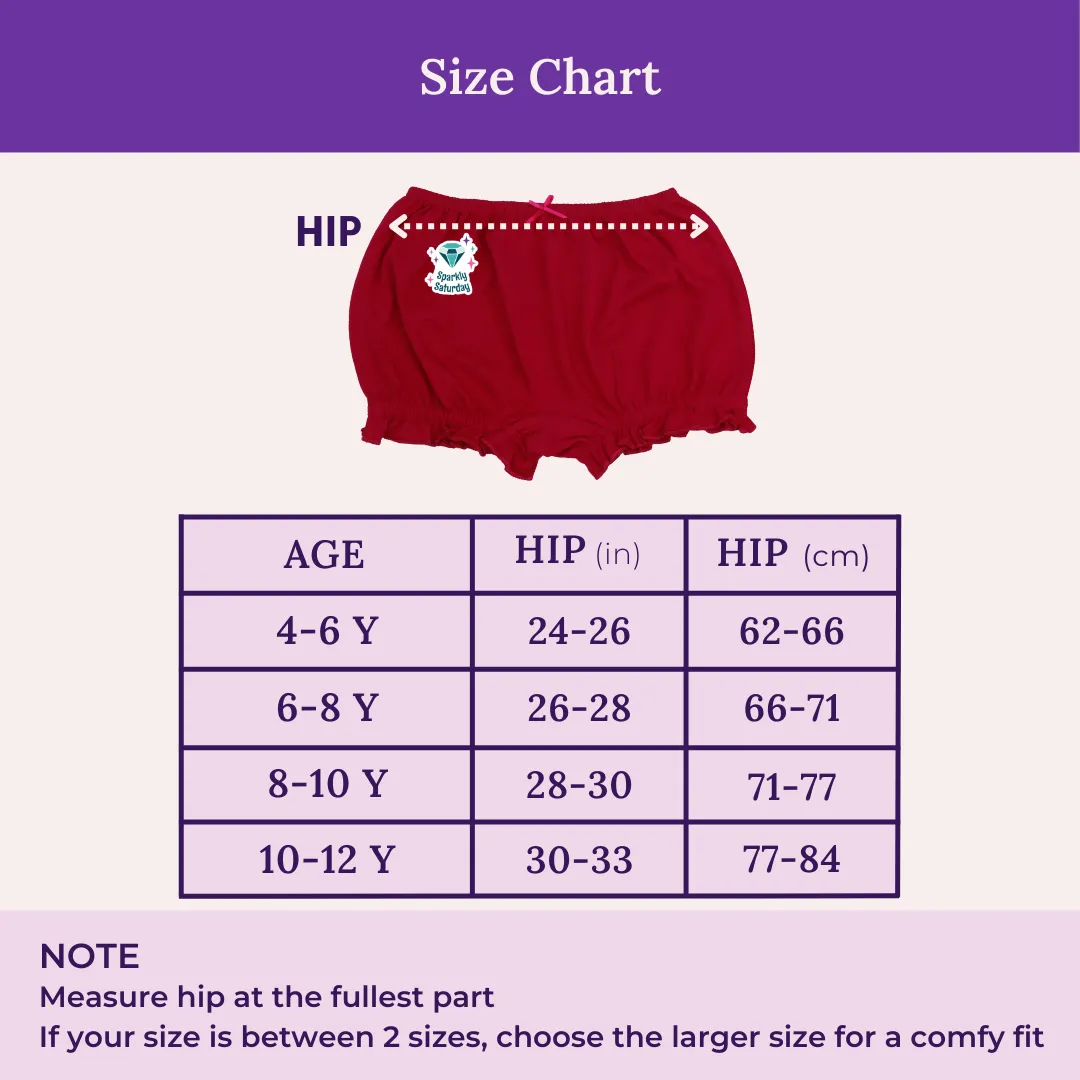 Power Of Choice Girl's Bloomers | Free DIY Iron On Stickers | Ultra Soft Waistband | Protects Privacy | 7 Pack - Image 3