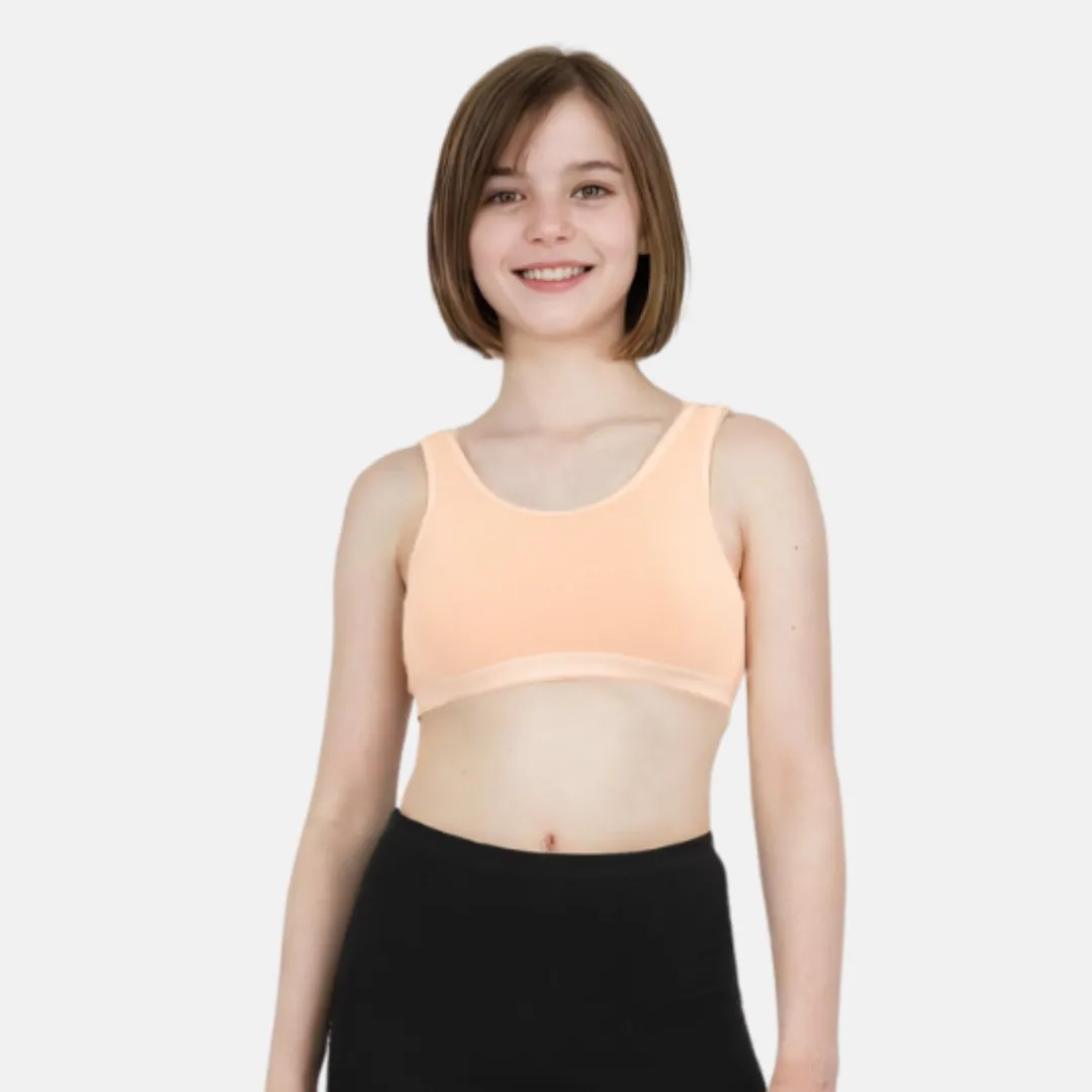 Non Padded Sports Bra | 2 Layered Front Panel For Coverage | Soft Cotton | Slip On Style | Fabric Shoulder | Pack Of 1 - Image 7