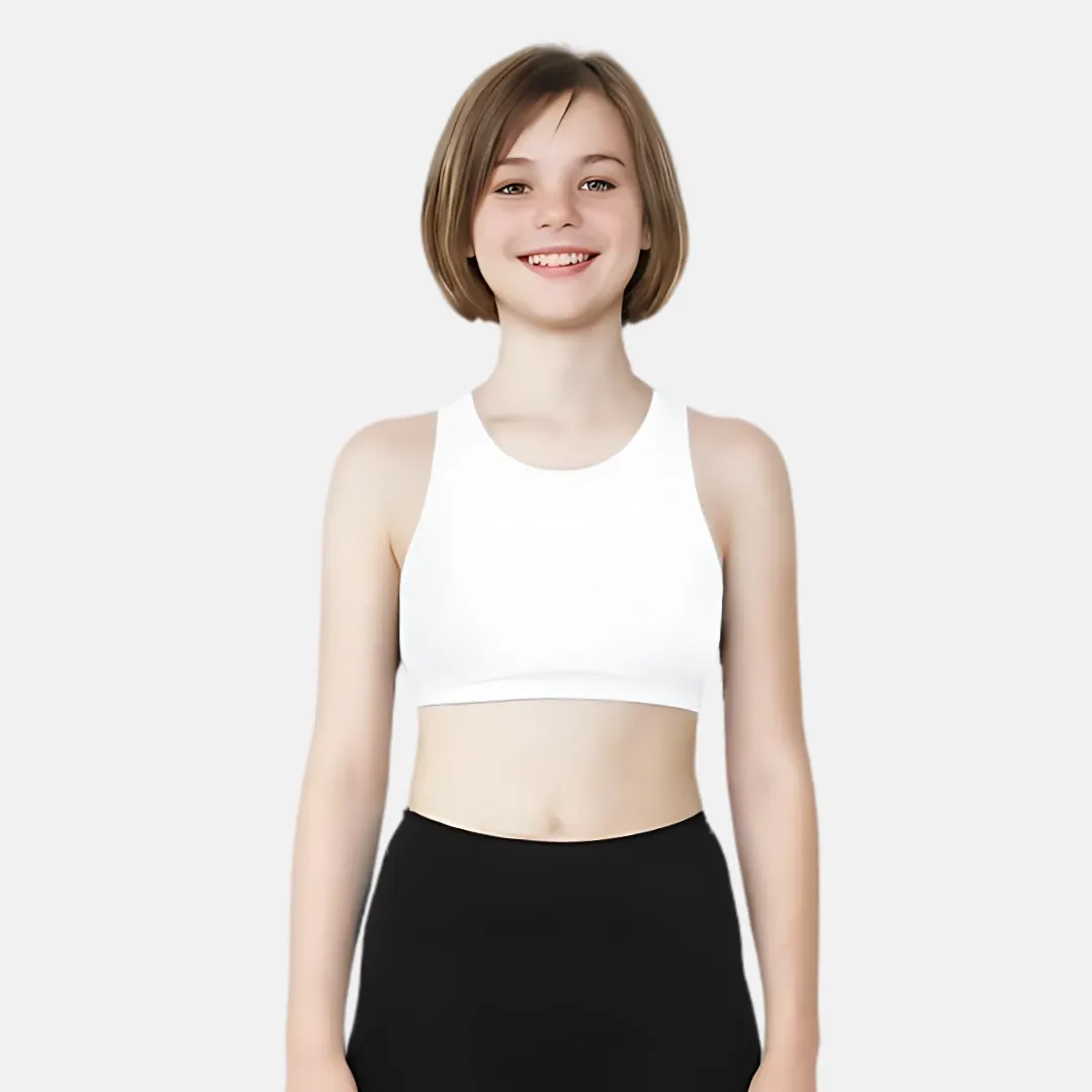 Non Padded Sports Bra | 2 Layered Front Panel For Coverage | Soft Cotton | Slip On Style | Fabric Shoulder | Pack Of 1 - Image 9