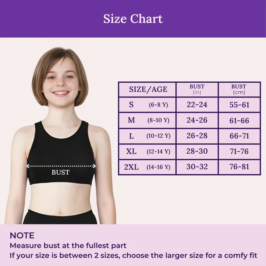Non Padded Sports Bra | 2 Layered Front Panel For Coverage | Soft Cotton | Slip On Style | Fabric Shoulder | Pack of 2 - Image 3