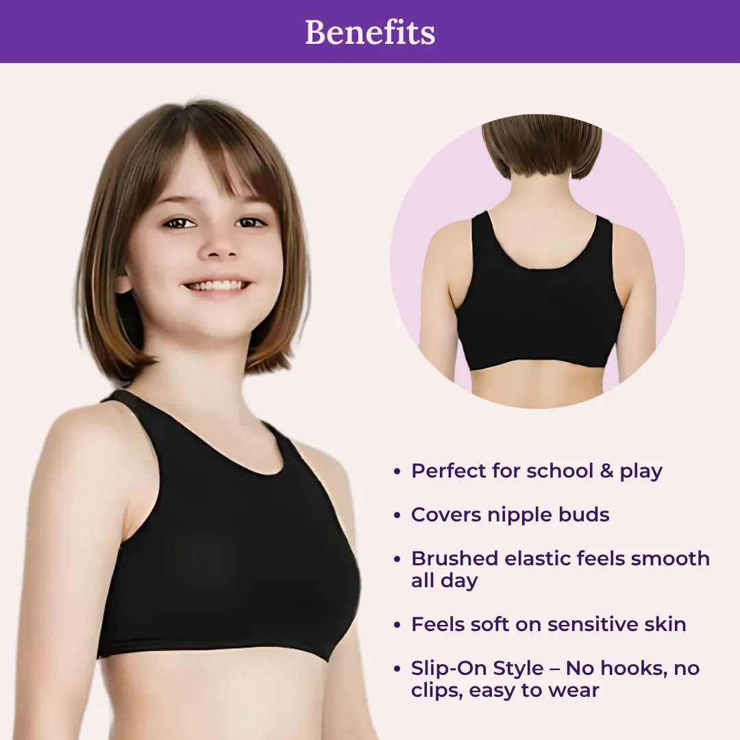 Non Padded Sports Bra | 2 Layered Front Panel For Coverage | Soft Cotton | Slip On Style | Fabric Shoulder | Pack of 2 - Image 5
