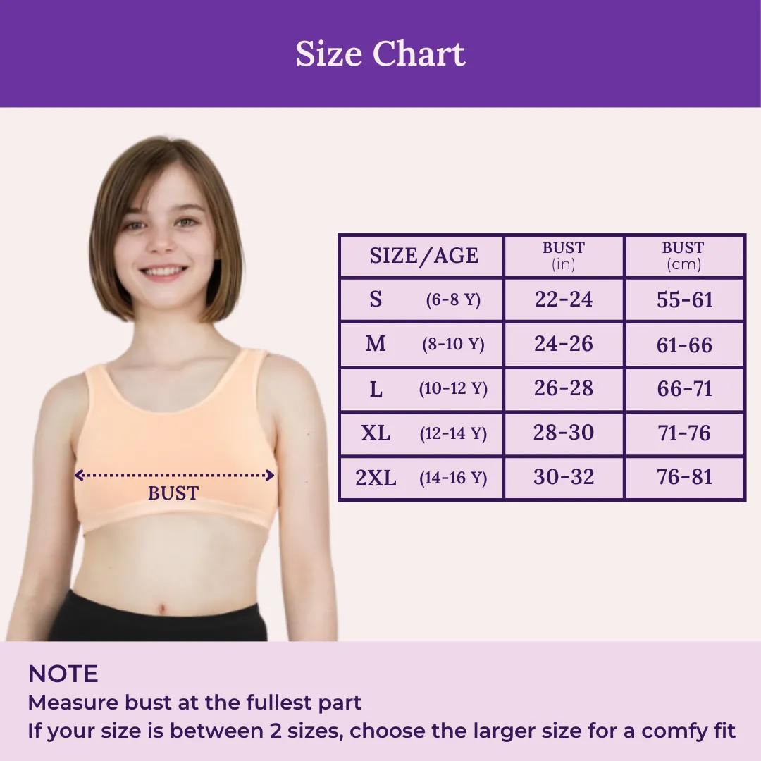 Non Padded Sports Bra | 2 Layered Front Panel For Coverage | Soft Cotton | Slip On Style | Fabric Shoulder | Pack Of 3 - Image 3