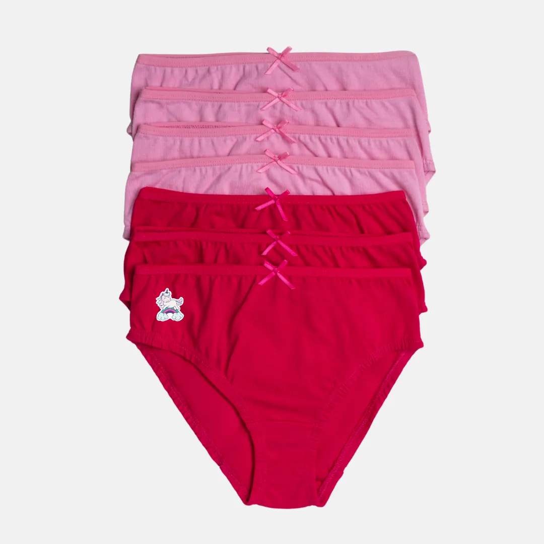 Girl's Knickers | Soft Elastic At Waist | Full Hip Coverage | 7 Pack - Image 6