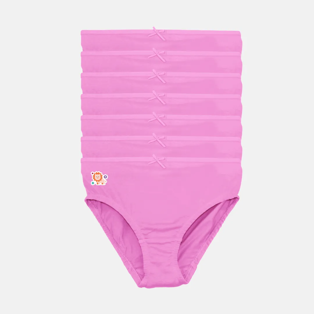 Girl's Knickers | Soft Elastic At Waist | Full Hip Coverage | 7 Pack