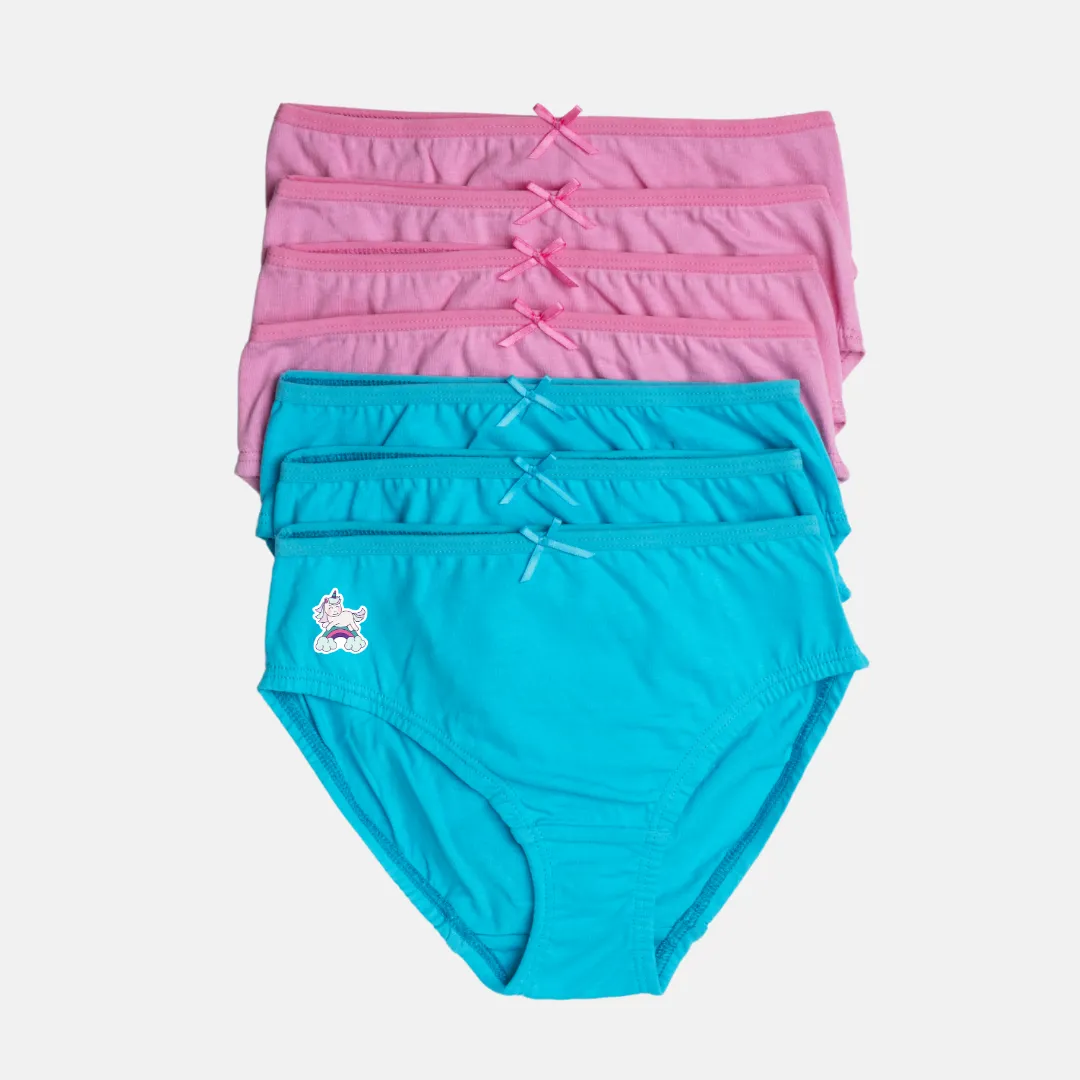 Girl's Knickers | Soft Elastic At Waist | Full Hip Coverage | 7 Pack - Image 8