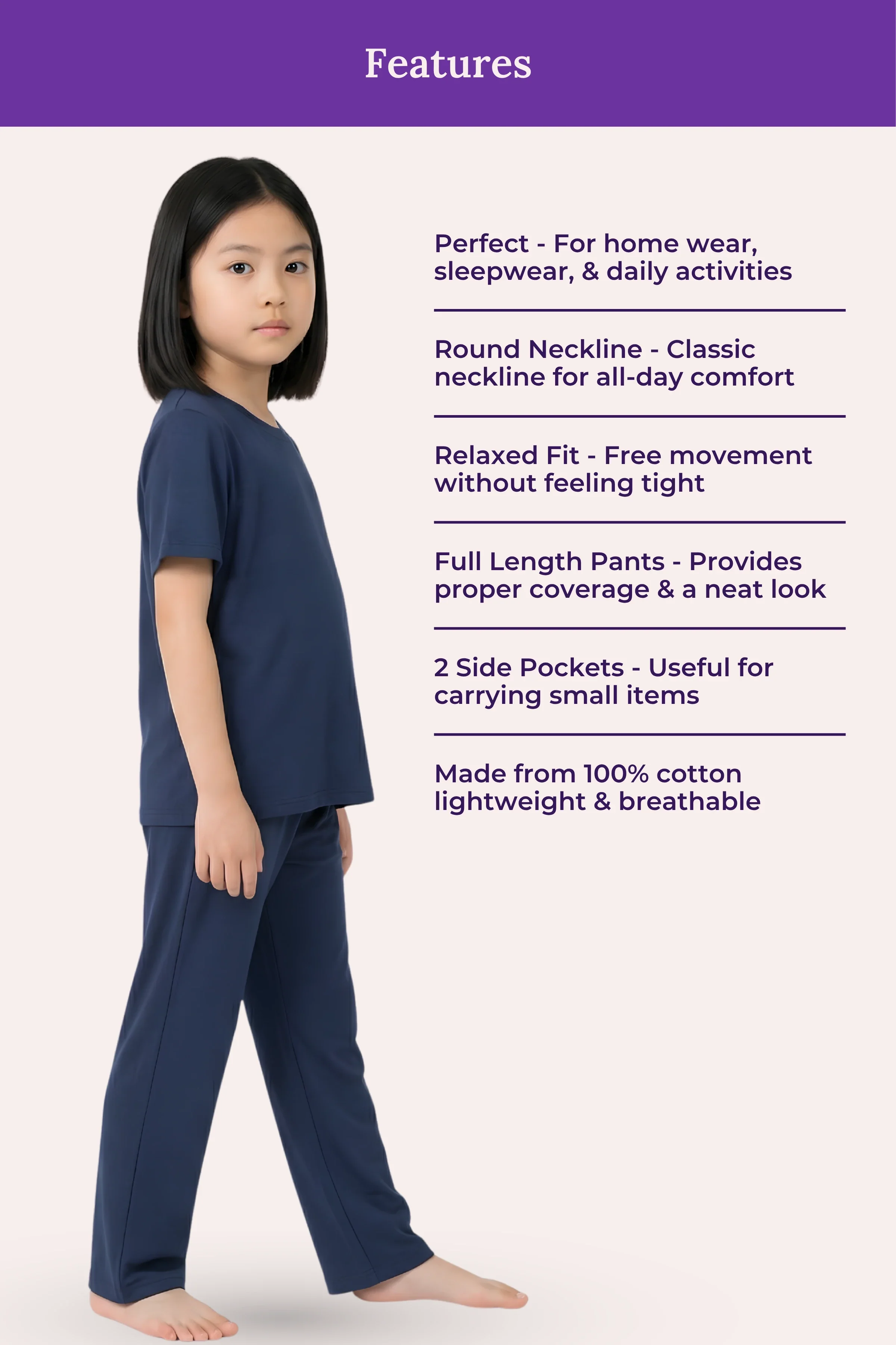 Pyjama Set | T-shirt & Pyjama | Cotton Blend | Elasticated Waistband - Image 4