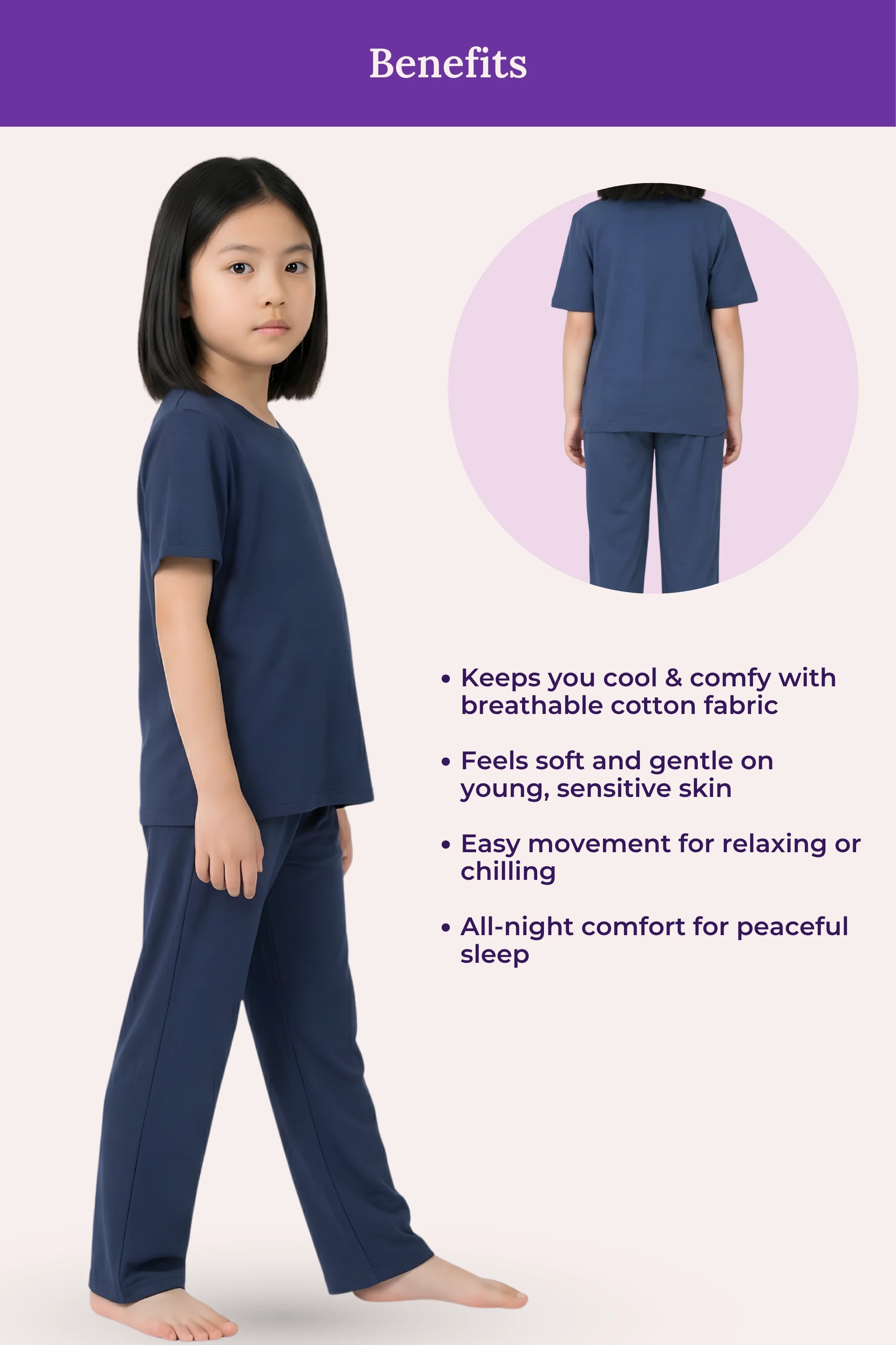 Pyjama Set | T-shirt & Pyjama | Cotton Blend | Elasticated Waistband - Image 5