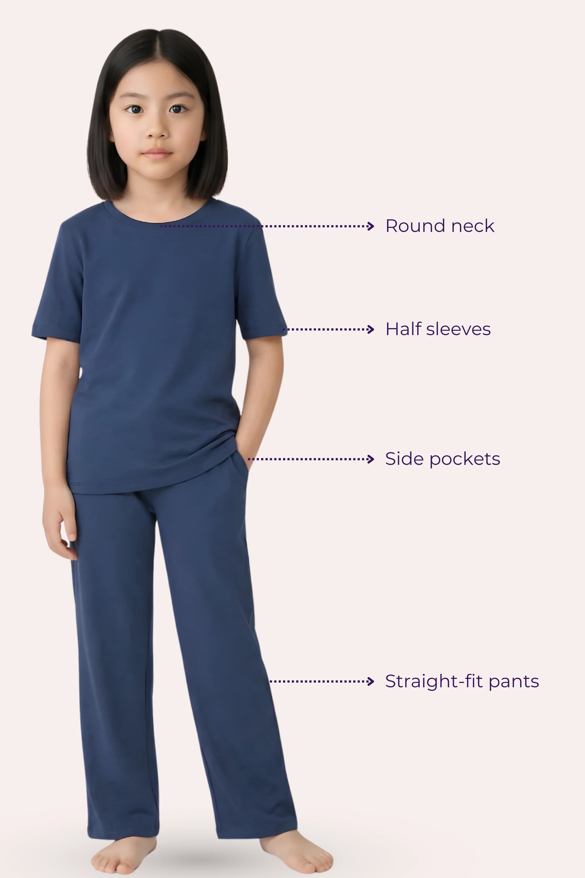 Pyjama Set | T-shirt & Pyjama | Cotton Blend | Elasticated Waistband - Image 6