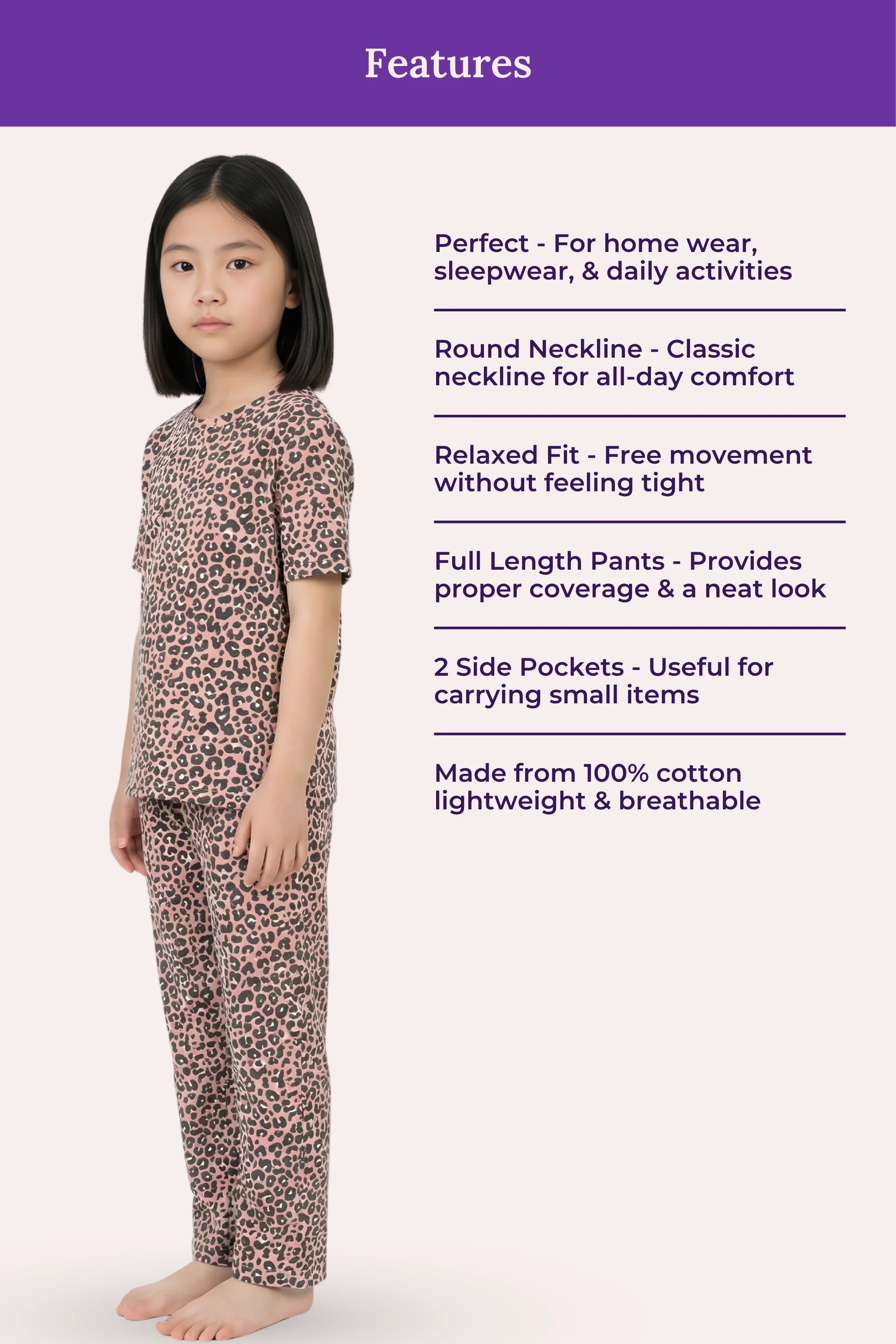 Pyjama Set | T-shirt & Pyjama | Cotton Blend | Elasticated Waistband - Image 4