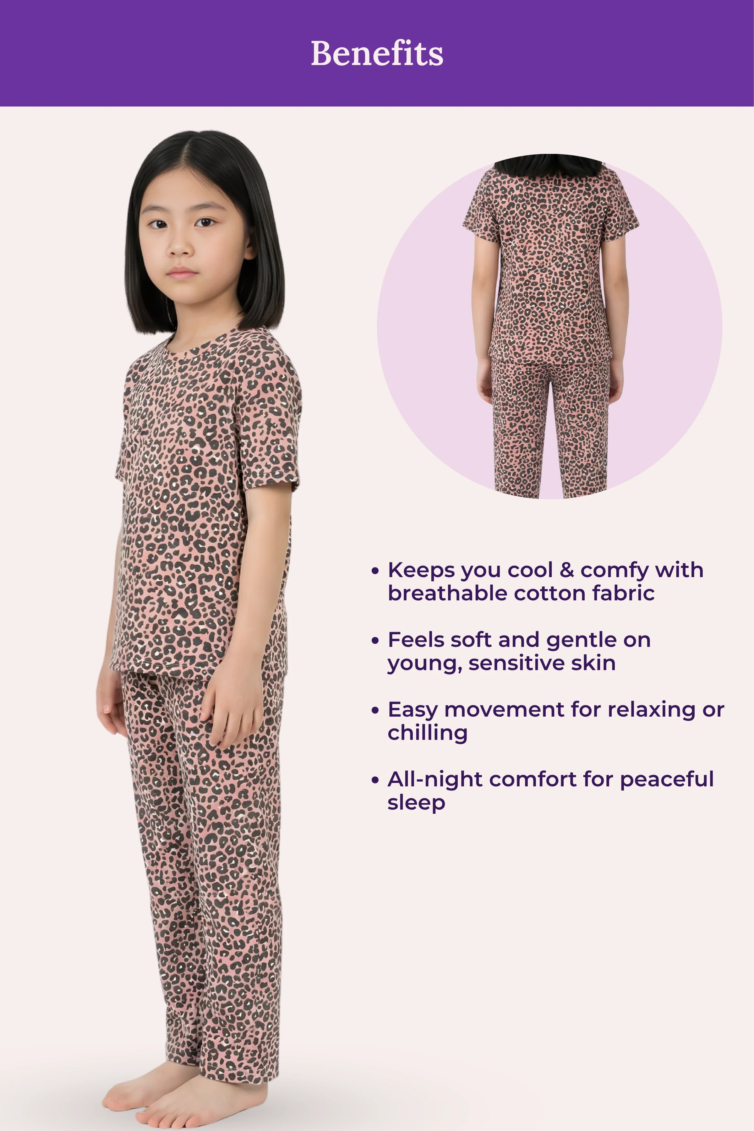 Pyjama Set | T-shirt & Pyjama | Cotton Blend | Elasticated Waistband - Image 5