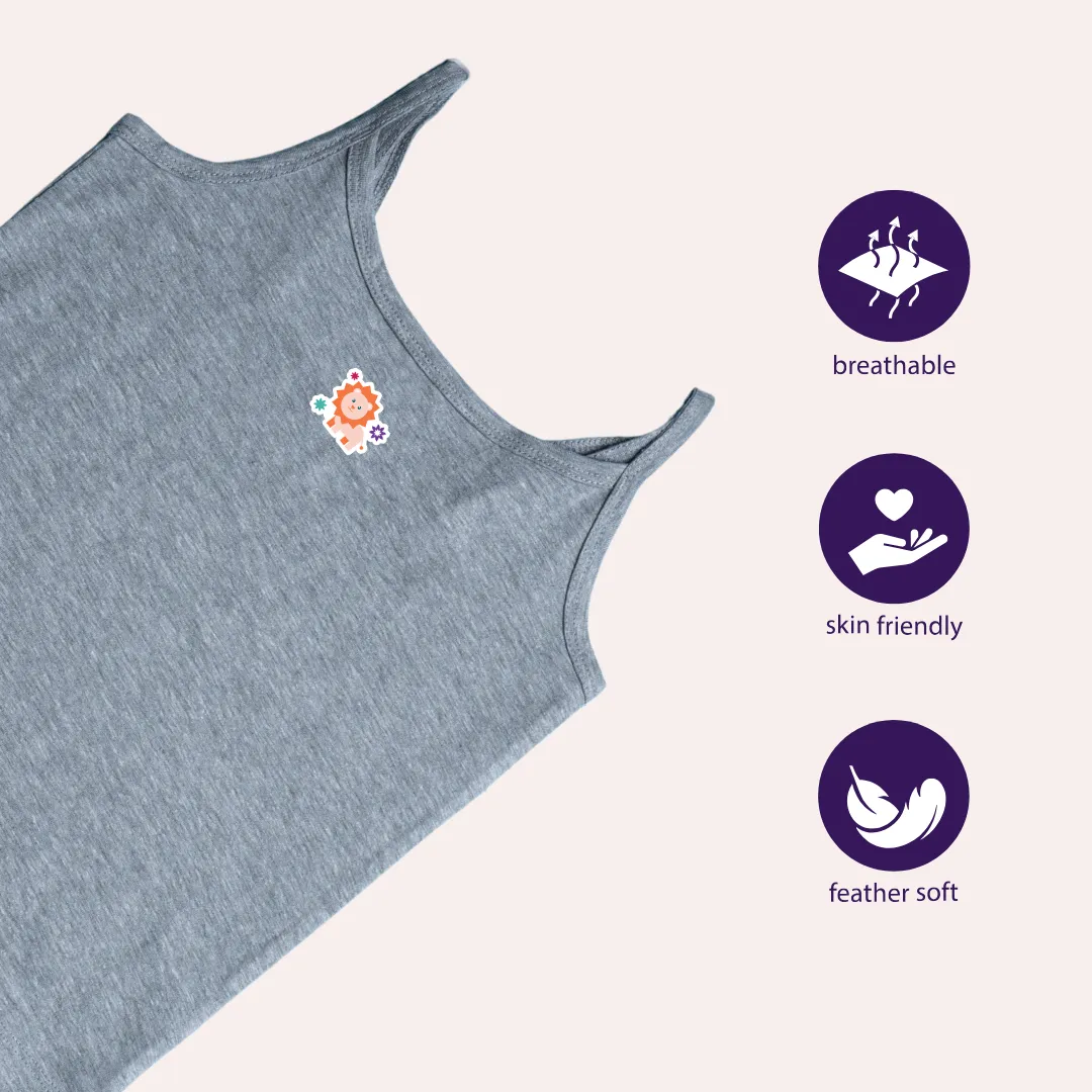 Power Of Choice Girl's Slips | Free DIY Iron On Stickers | Soft Elastic Shoulder To Adjust Length | 7 Pack - Image 6