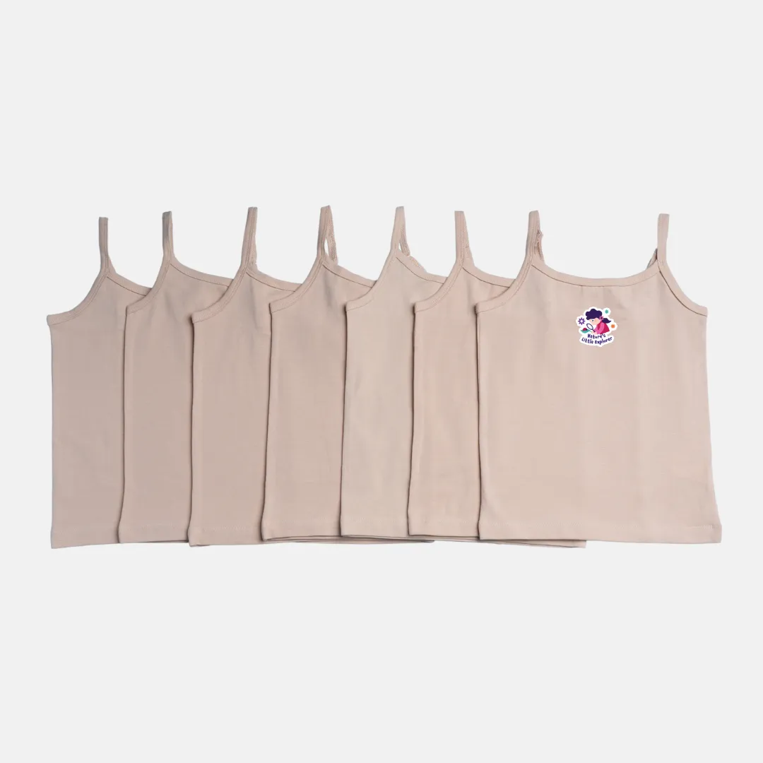 Power Of Choice Girl's Slips | Free DIY Iron On Stickers | Soft Elastic Shoulder To Adjust Length | 7 Pack - Image 14