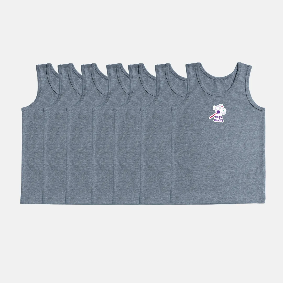 Power Of Choice Girl's Vests | Free DIY Iron On Stickers | Soft Fabric Shoulder | 7 Pack - Image 12