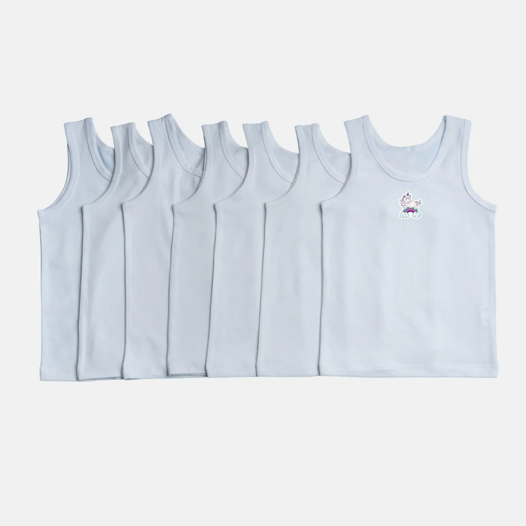 Power Of Choice Girl's Vests | Free DIY Iron On Stickers | Soft Fabric Shoulder | 7 Pack - Image 13