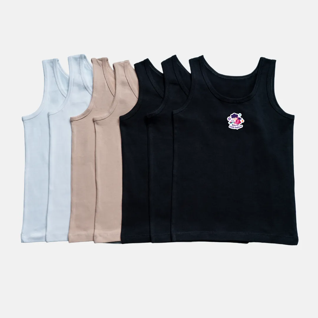 Power Of Choice Girl's Vests | Free DIY Iron On Stickers | Soft Fabric Shoulder | 7 Pack - Image 15