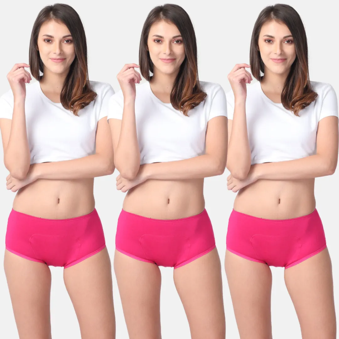 Heavy Flow Period Panties Boxer Fit | Prevents Front, Back & Inner Thigh Stains | Pack Of 3 - Image 15