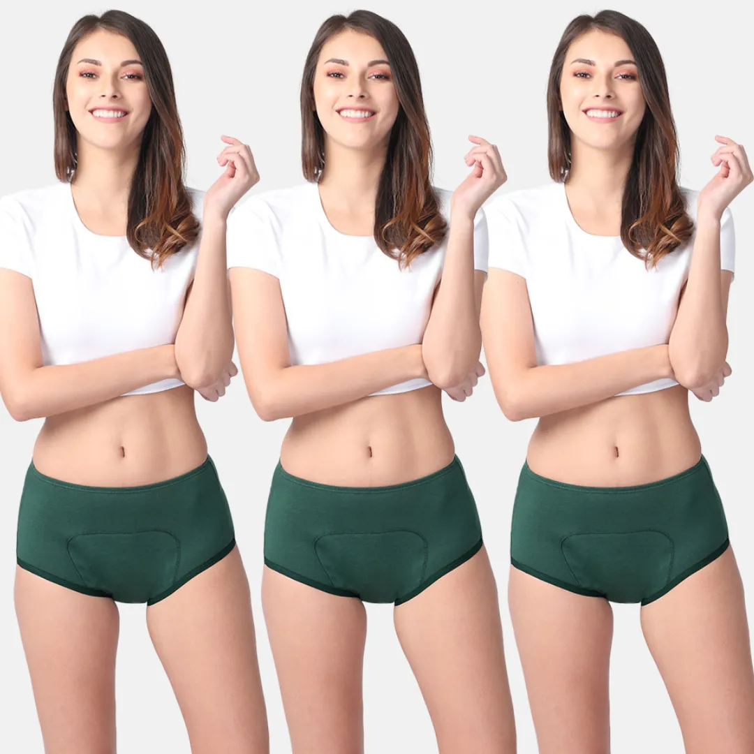 Heavy Flow Period Panties Boxer Fit | Prevents Front, Back & Inner Thigh Stains | Pack Of 3 - Image 16