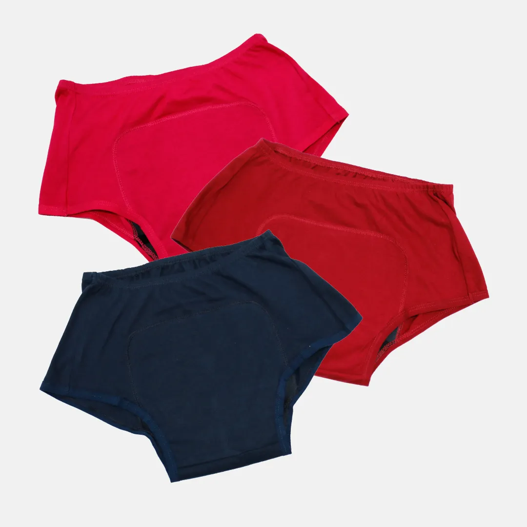 Heavy Flow Period Panties For Beginners | For Heavy Flow Days | Extended Crotch Line | 3 Pack - Image 15