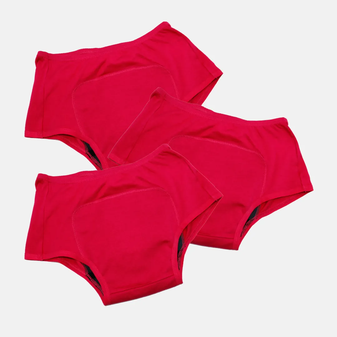 Heavy Flow Period Panties For Beginners | For Heavy Flow Days | Extended Crotch Line | 3 Pack - Image 17