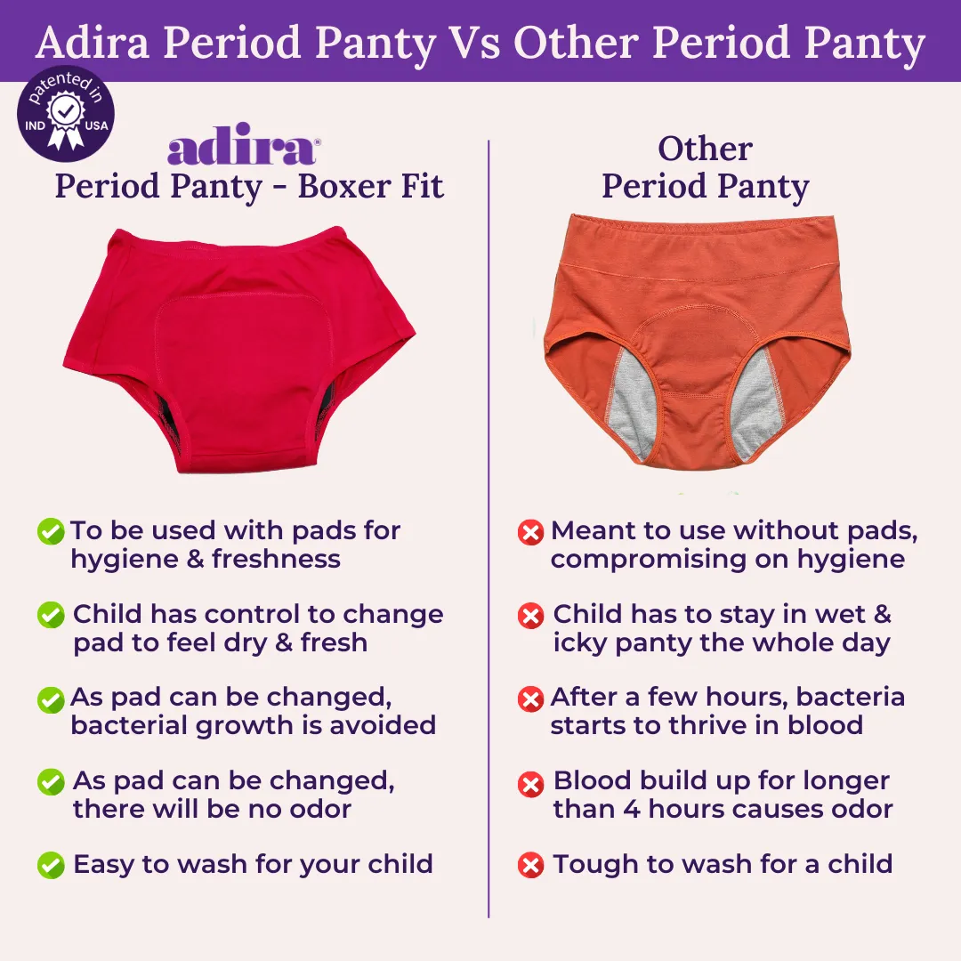 Heavy Flow Period Panties For Beginners | For Heavy Flow Days | Extended Crotch Line | 3 Pack - Image 6