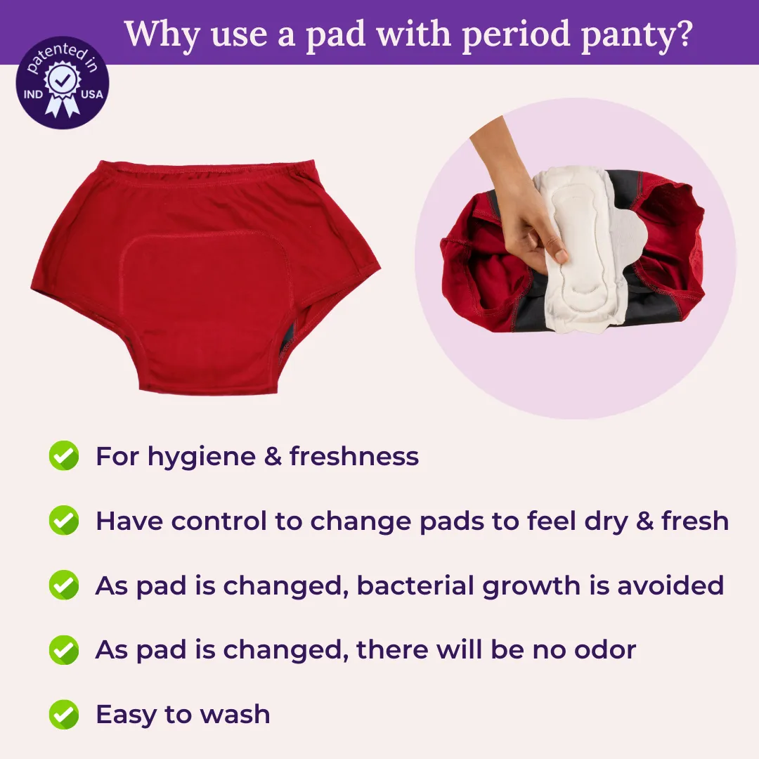 Heavy Flow Period Panties For Beginners | For Heavy Flow Days | Extended Crotch Line | 1 Pack - Image 7