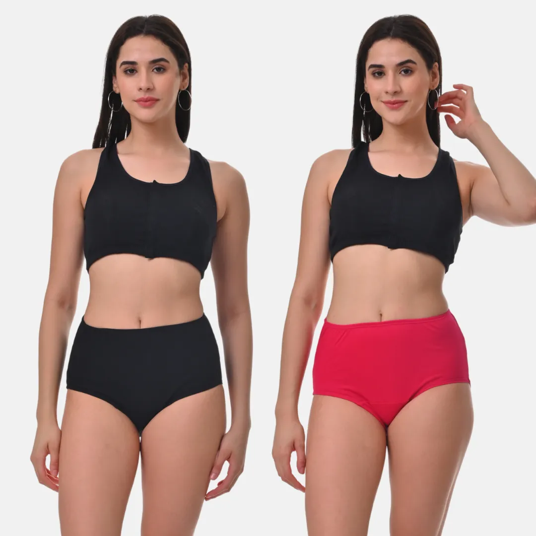 Hygiene Panties | High Waist | Brief Fit | Prevents UTIs | Pack Of 2 - Image 13