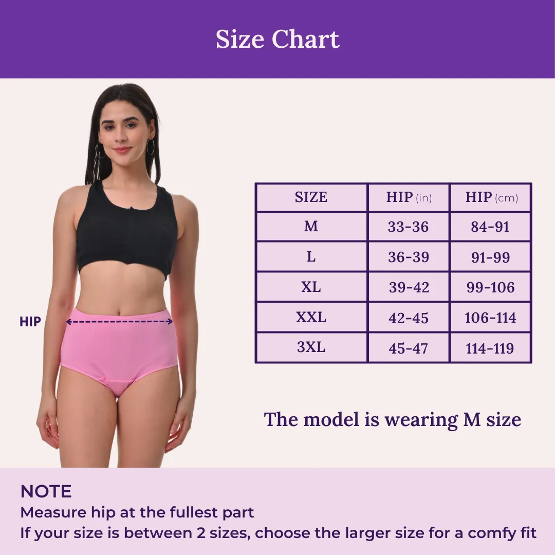 Hygiene Panties | High Waist | Brief Fit | Prevents UTIs | Pack Of 2 - Image 3