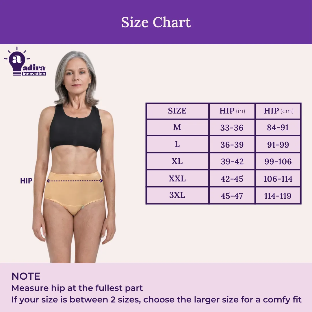 Incontinence Underwear | High Waist | Leakproof Crotch | Holds Leaks Up To 25ml | Washable & Reusable | Pack Of 3 - Image 3