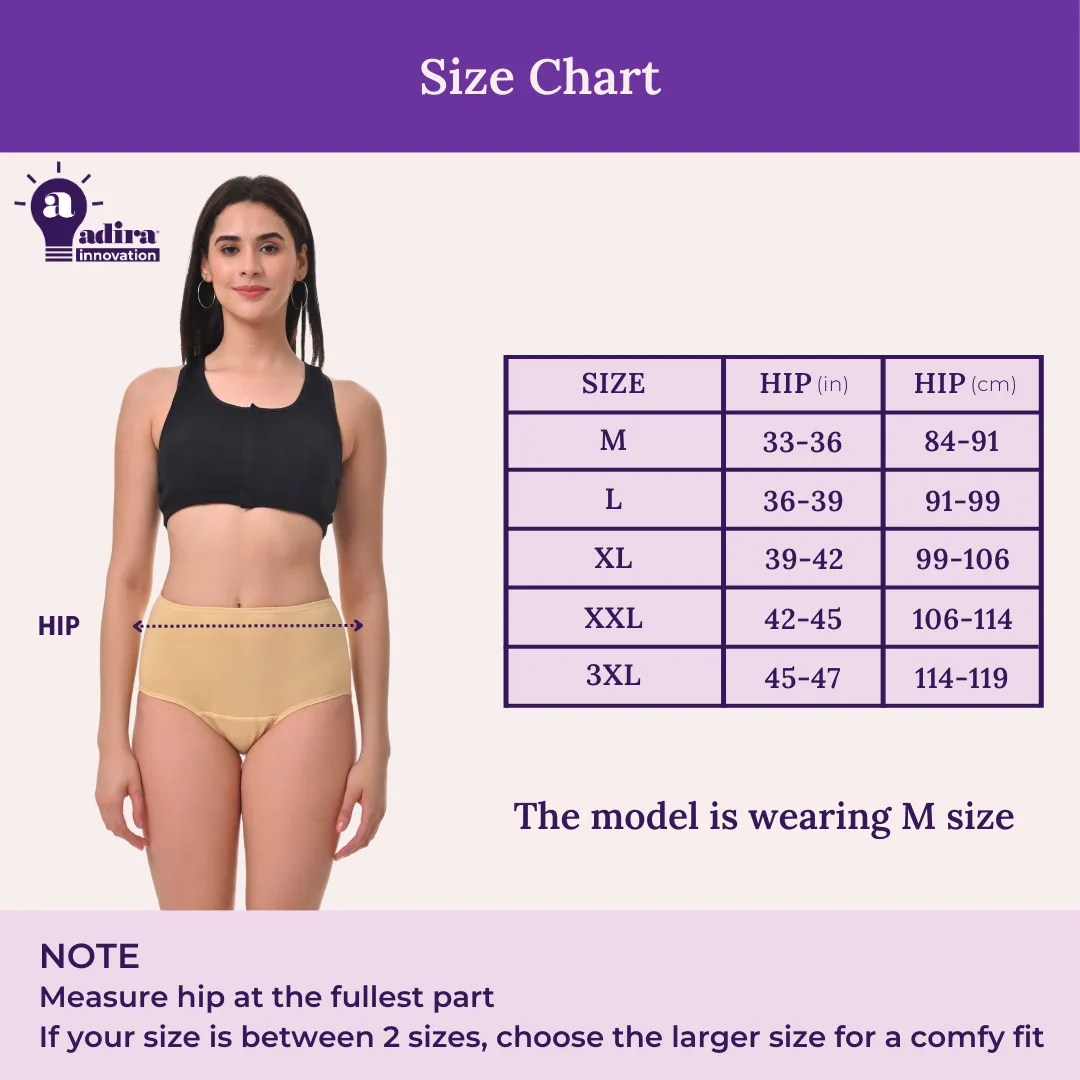 Incontinence Underwear | High Waist | Leakproof Crotch | Absorbs 25ml Of Leaks | Washable & Reusable | Pack Of 2 - Image 3