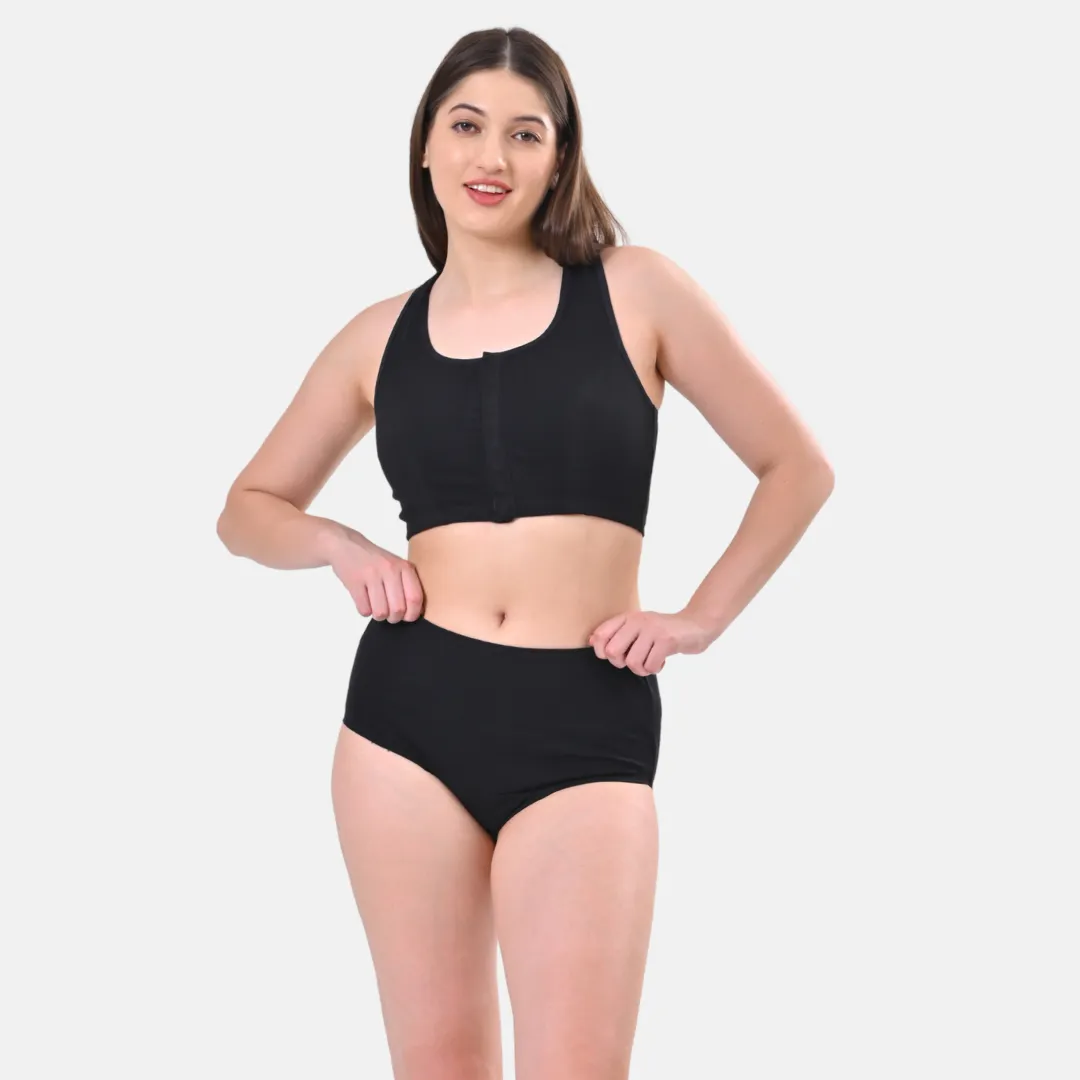High Waisted Panties | Brief Cut | Full Butt & Hip Coverage | Flattens Belly, Slims & Shapes Silhouette | Soft Elastic At Waist, Leg Openings & Thigh Round | Friction Free & Rash Free - Image 9