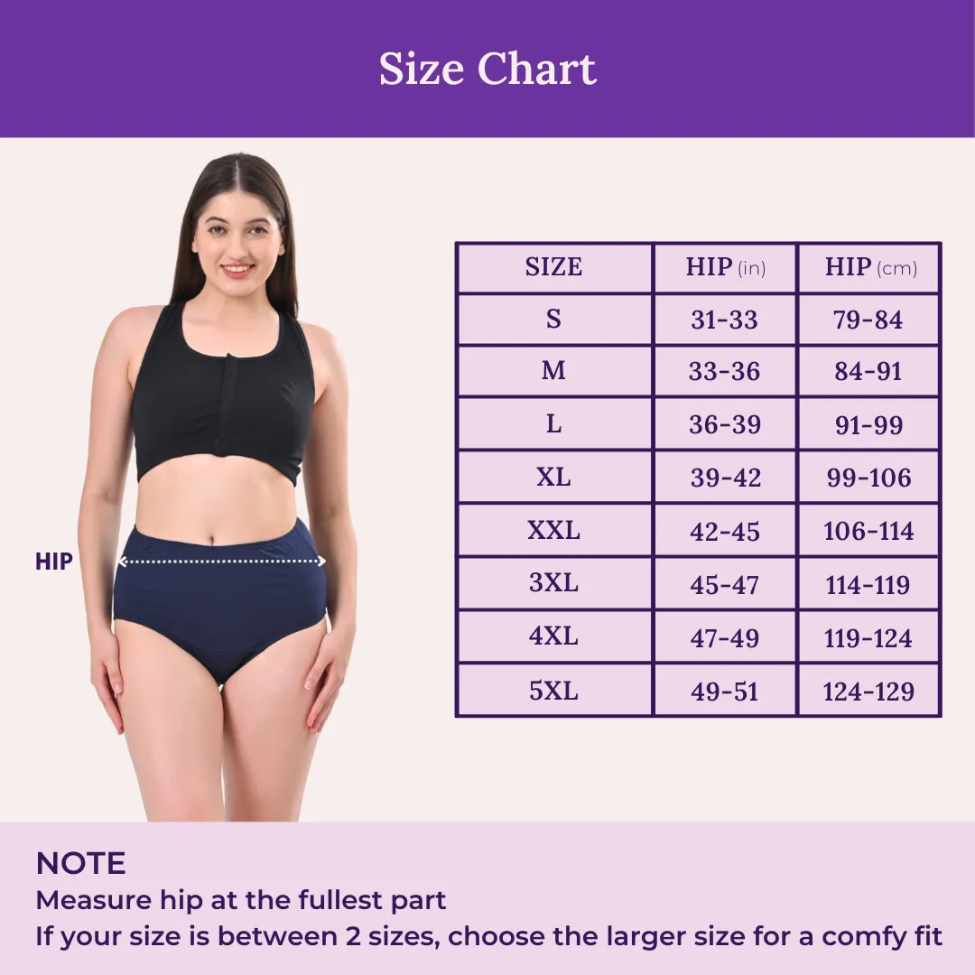 High Waisted Panties | Brief Cut | Full Butt & Hip Coverage | Flattens Belly, Shapes Silhouette | No Exposed Bands | Pack Of 6 - Image 3