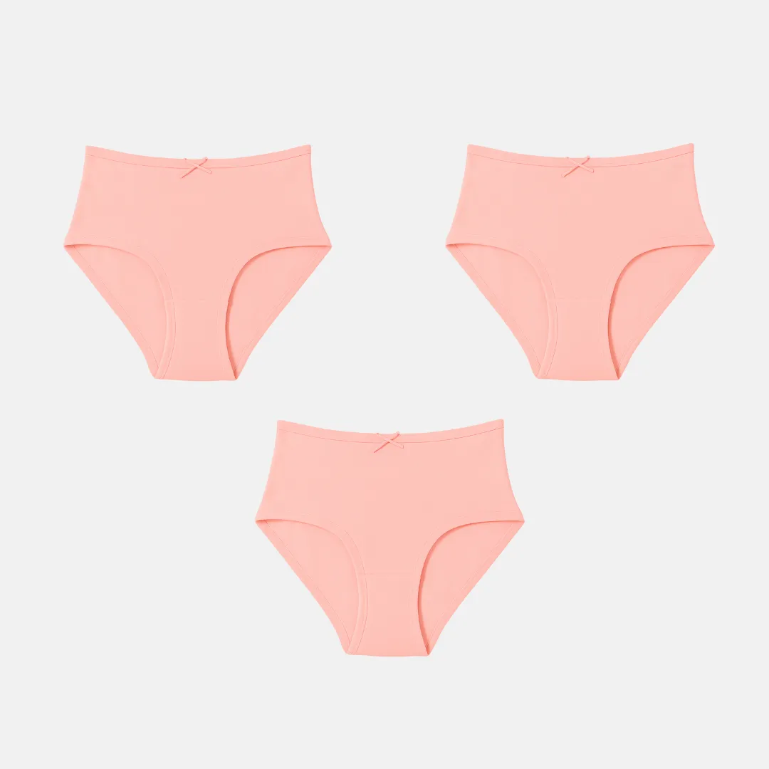 BrZee Hipsters For Teens | Lightweight Cotton-Elastane Fabric | Super Stretchy For Comfort | No Visible Panty Lines | Pack Of 3