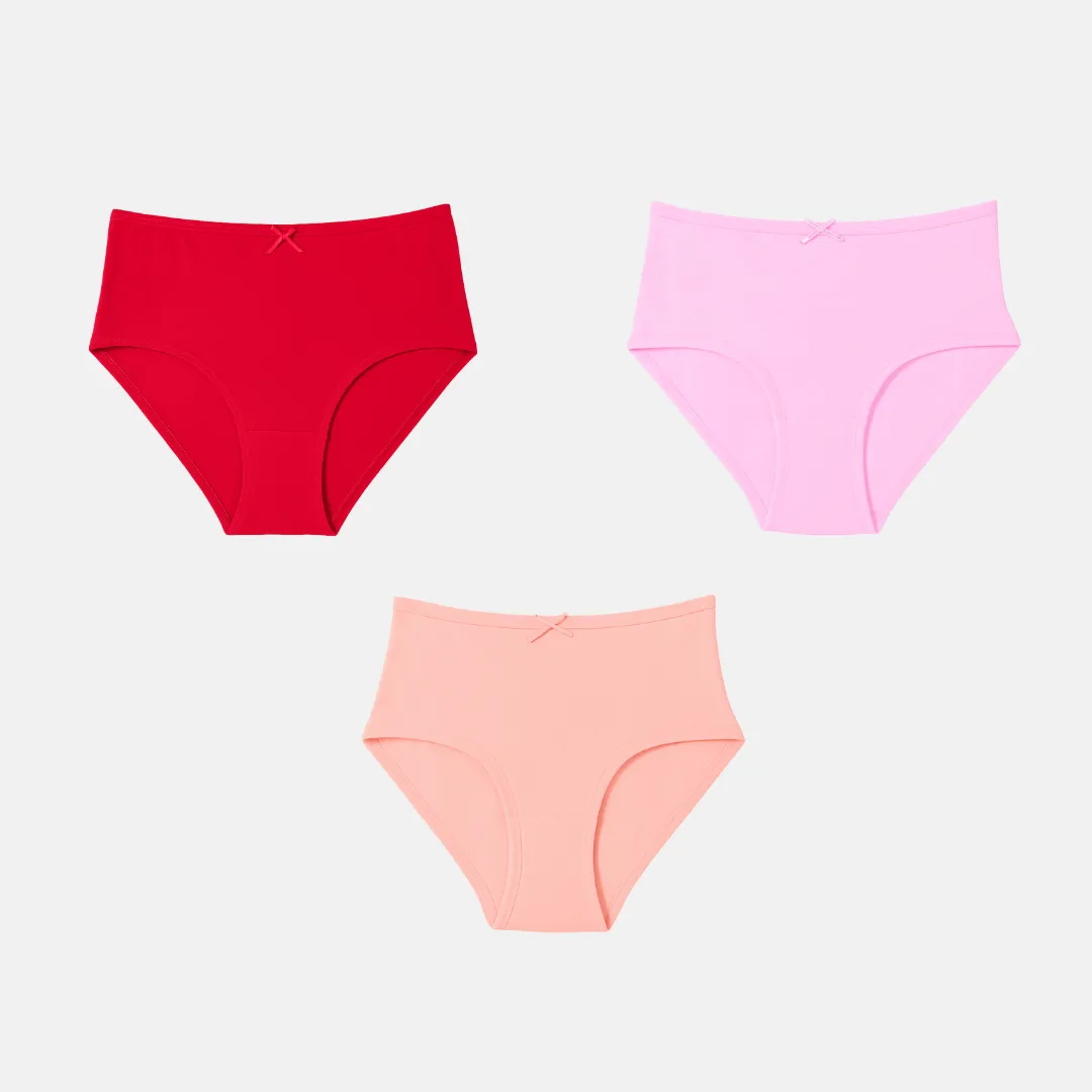 BrZee Hipsters For Teens | Lightweight Cotton-Elastane Fabric | Super Stretchy For Comfort | No Visible Panty Lines | Pack Of 3 - Image 10