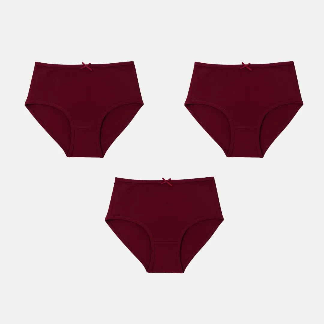 BrZee Hipsters For Teens | Lightweight Cotton-Elastane Fabric | Super Stretchy For Comfort | No Visible Panty Lines | Pack Of 3 - Image 13