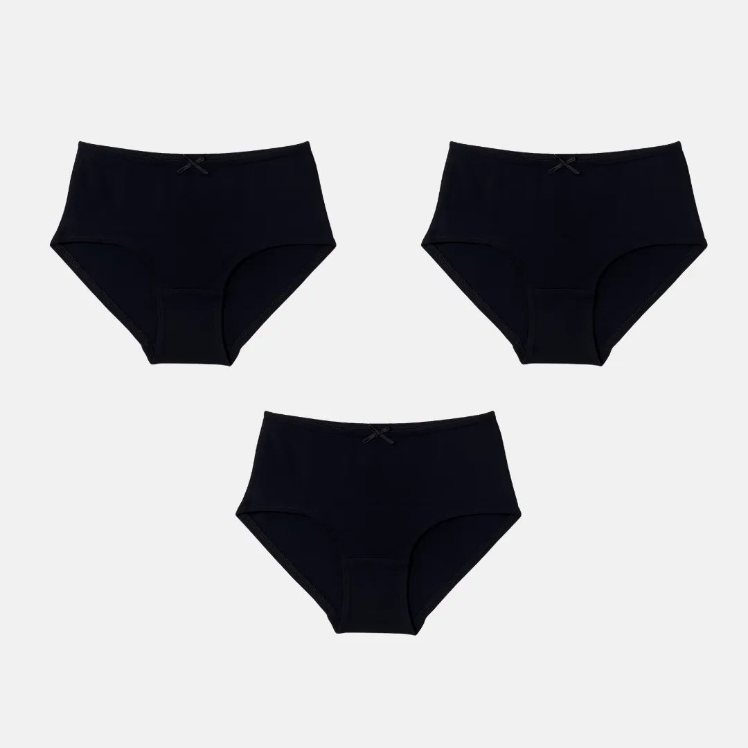 BrZee Hipsters For Teens | Lightweight Cotton-Elastane Fabric | Super Stretchy For Comfort | No Visible Panty Lines | Pack Of 3 - Image 14