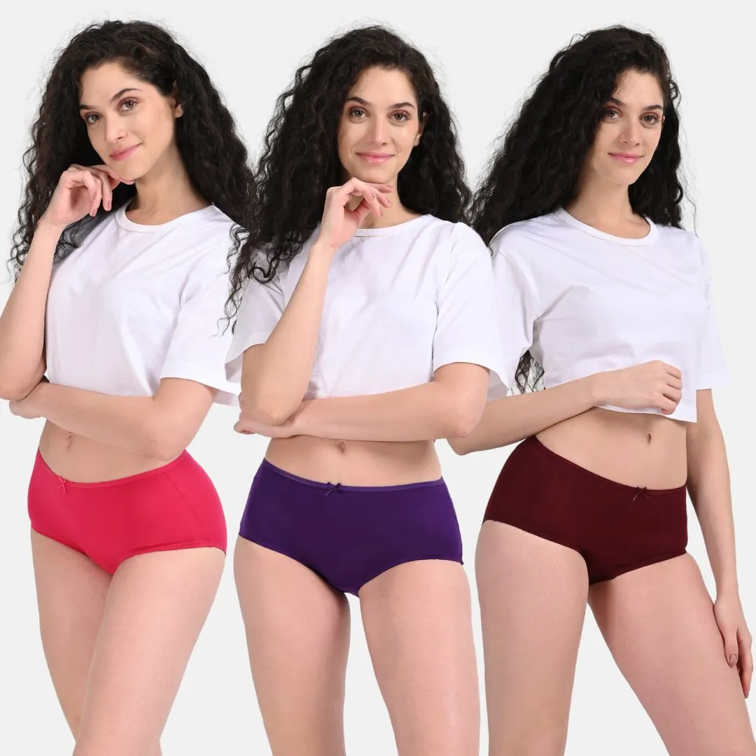 BrZee Hipsters | Lightweight Cotton-Elastane Fabric | Super Stretchy For Comfort | No Visible Panty Lines | Pack Of 3 - Image 10
