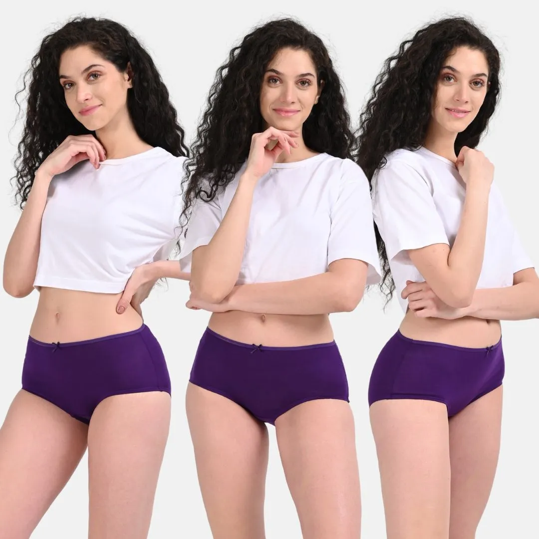 BrZee Hipsters | Lightweight Cotton-Elastane Fabric | Super Stretchy For Comfort | No Visible Panty Lines | Pack Of 3 - Image 11