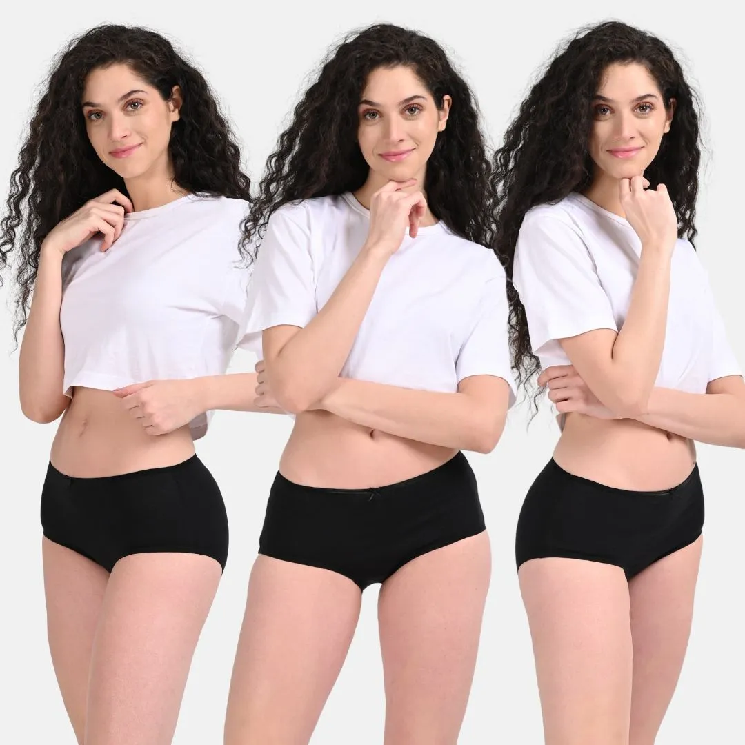 BrZee Hipsters | Lightweight Cotton-Elastane Fabric | Super Stretchy For Comfort | No Visible Panty Lines | Pack Of 3 - Image 13