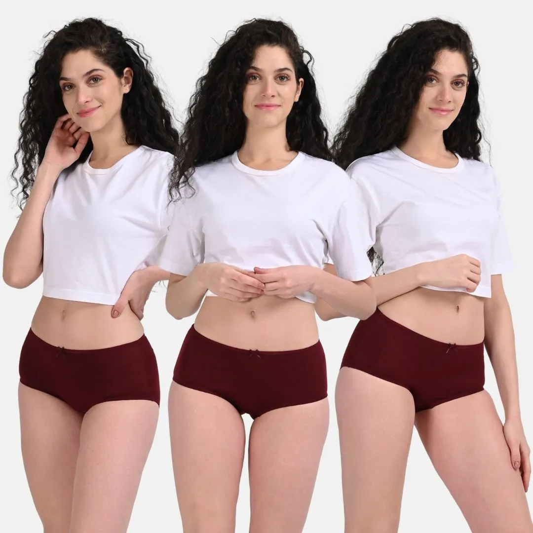 BrZee Hipsters | Lightweight Cotton-Elastane Fabric | Super Stretchy For Comfort | No Visible Panty Lines | Pack Of 3 - Image 9