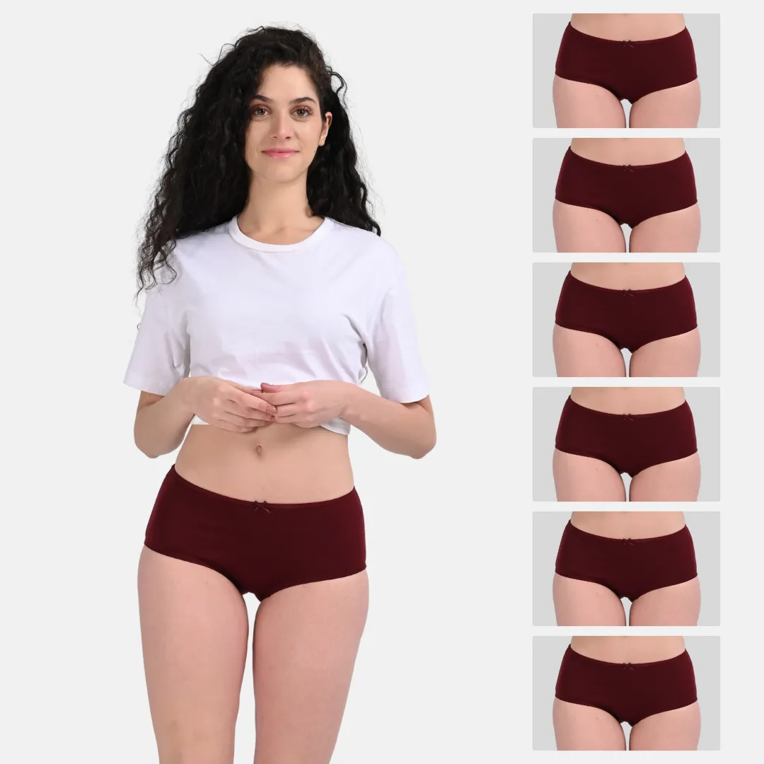 BrZee Hipsters | Lightweight Cotton-Elastane Fabric | Super Stretchy For Comfort | No Visible Panty Lines | Pack Of 6 - Image 10