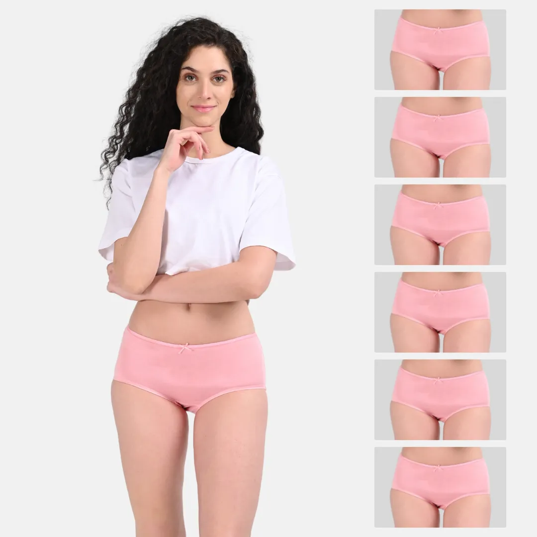 BrZee Hipsters | Lightweight Cotton-Elastane Fabric | Super Stretchy For Comfort | No Visible Panty Lines | Pack Of 6 - Image 12