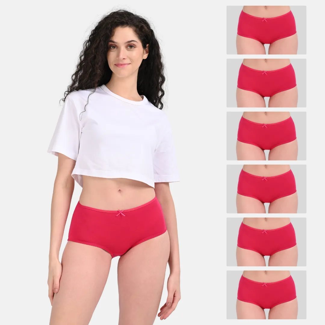 BrZee Hipsters | Lightweight Cotton-Elastane Fabric | Super Stretchy For Comfort | No Visible Panty Lines | Pack Of 6 - Image 13