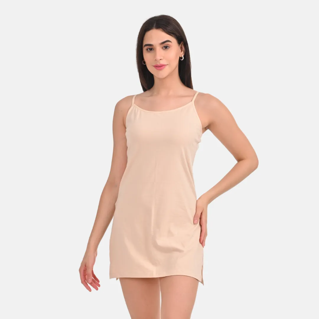 Inner Slip For Kurtis & Kurtas | Adjustable Straps | Front Round Neckline | Side Slits For Easy Movement - Image 8