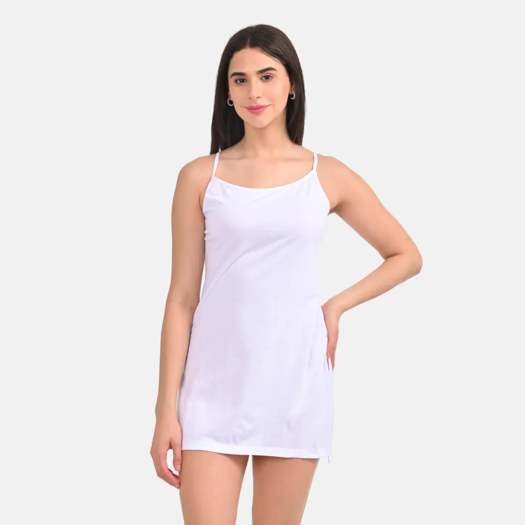 Inner Slip For Kurtis & Kurtas | Adjustable Straps | Front Round Neckline | Side Slits For Easy Movement - Image 9